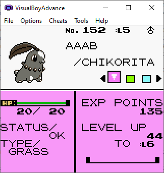 A gray and brown Chikorita