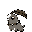 A gray and brown Chikorita