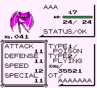 A magenta Zubat